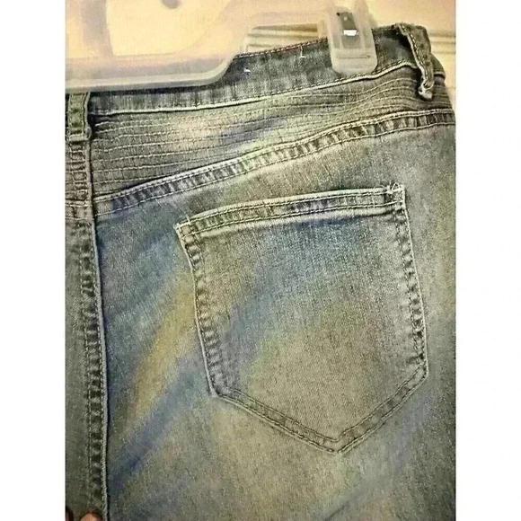 Candies Moto Skinny Jeans Size 11 Juniors Y2K Pink Moto Stripe Zip Ankle - Picture 7 of 8